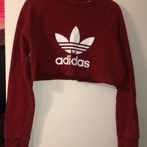 Adidas crop top sweatshirt